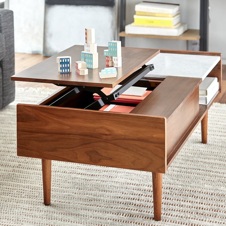 Mid-Century Pop-Up Storage Coffee Table | west elm United Kingdom